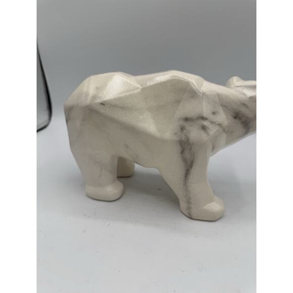 Polar Bear White Ceramic Modern Geometric Abstract Figurine Figure - Picture 3 of 5